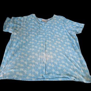 Basic Editions Plus Size Xl 1X 90's cottagecore Shirt Daisy Floral flowers